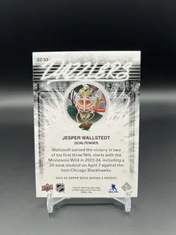 2024-25 Upper Deck Series 2 Dazzlers Green Jesper Wallstedt #DZ-53 Rookie RC - Image 2