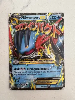 Pokemon M Swampert EX Mega Holo Promo XY87 220 HP Card English Pokemon TCG - Image 1