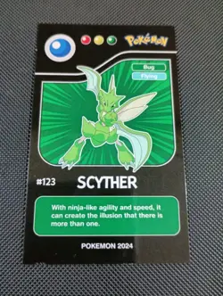 2024 POKEMON POKEDEX BLACK Edition Card #123 Scyther Peru US Seller - Image 1