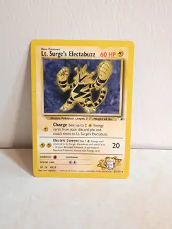 Lt. Surge's Electabuzz 27/132 Rare Gym Heroes Pokemon Card. - Image 2