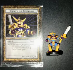 YuGiOh Dungeon Dice Monsters B3-02 Orgoth the Relentless Figure and Card - NM - Image 1