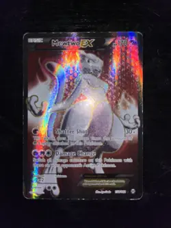 Pokemon Mewtwo-EX TCG Full Art Ultra Rare Holo Card Breakthrough 158/162 - Image 1