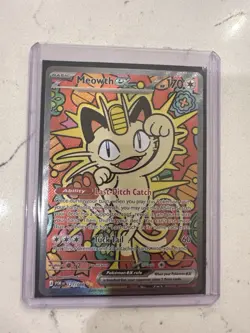 Pokemon Meowth EX Full Art Holo Rare 170 HP Card 121/088 Cat Basic - Image 5