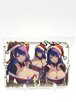 Goddess Story - Gold Metal Anime Waifu Card - Raiden Shogun - NUMBERED 035/100 - Image 1