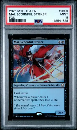 2025 MTG AVATAR: THE LAST AIRBENDER FOIL #0109 MAI, SCORNFUL STRIKER PSA 9 - Image 1