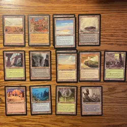 MTG: Vintage 65 Basic & Non-Basic Land - Pauper Deck W/ 9 Sets: Urza, Tempest + - Image 1