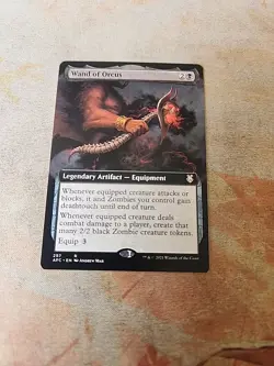 Wand Of Orcus Extended Art Commander Adventures In The Forgotten Realm MTG NM - Image 1