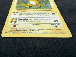 1999 Shadowless Base Set Raichu HOLO Pokemon Card #14/102 LP - Image 4
