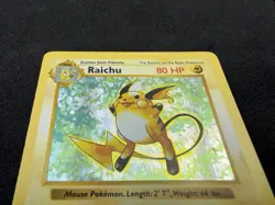 1999 Shadowless Base Set Raichu HOLO Pokemon Card #14/102 LP - Image 5