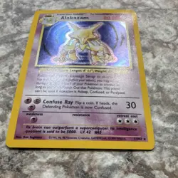 Pokemon Alakazam 1/102 Base Set Holo Rare 80 HP 1999 Vintage Card - Image 2