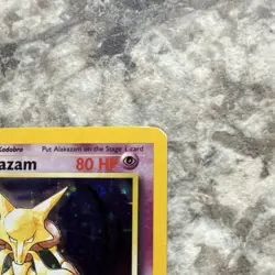 Pokemon Alakazam 1/102 Base Set Holo Rare 80 HP 1999 Vintage Card - Image 3
