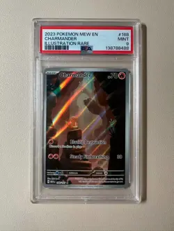 (B) 2023 Pokemon MEW 151 EN 168/165 Charmander Illustration Rare IR PSA 9!!! - Image 1