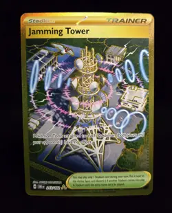 Pokemon TCG - JAMMING TOWER #243 - GOLD HYPER RARE - DESTINED RIVALS 2025 -LP/NM - Image 1