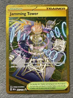 Jamming Tower 243/182 Hyper Rare Pokemon Card Destined Rivals NM - Image 1