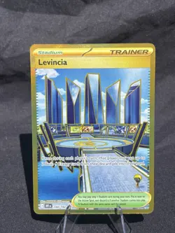 Levincia 244/182 Gold Secret Rare Trainer Stadium Destined Rivals Pokemon Card - Image 1