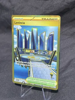Levincia 244/182 Gold Secret Rare Trainer Stadium Destined Rivals Pokemon Card - Image 2