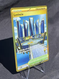 Levincia 244/182 Gold Secret Rare Trainer Stadium Destined Rivals Pokemon Card - Image 3