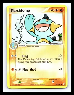 💥 MARSHTOMP # 38/100 Crystal Guardians Non Holo Vintage Pokemon TCG 2006 - Image 1