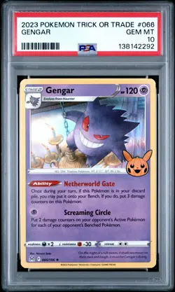 2023 POKEMON TRICK OR TRADE #066 GENGAR PSA 10 - Image 1