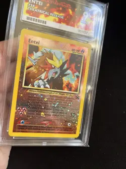 Entei 34 ACE 9 MINT Neo Reverse Holo Black Star Promo Pokemon Card Vintage WOTC - Image 3