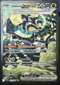 Cornerstone Mask Ogerpon ex - 215/167 - SIR - Twilight Masquerade - Pokemon - LP - Image 1