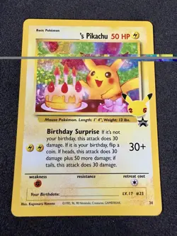 [NM] 2021 Pokemon SWSH Celebrations Birthday Pikachu Classic #24 - Image 3