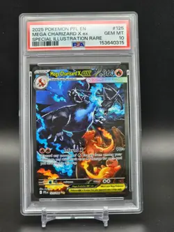 Pokemon Mega Charizard X ex 125/094 Me02: Phantasmal Flames Holo PSA 10 - Image 1