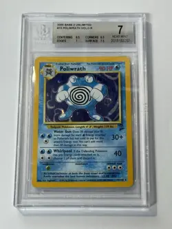 Pokemon Poliwrath 15/130 Base Set 2 Holo - Image 1
