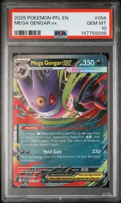 MEGA GENGAR ex 056/094 Pokemon Phantasmal Flames PSA 10 GEM - Image 1