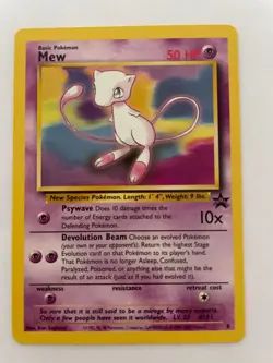 Mew #8 Black Star Promo Rare Vintage Pokemon Card - Mint - Image 1