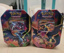 Pokemon TCG Mega Charizard X EX and Y Tin Sealed (8 booster packs and more!) - Image 1