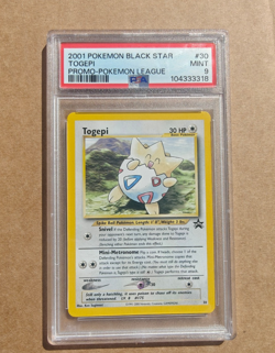 2001 Pokemon Black Star Promo Pokemon League #30 Togepi PSA 9 MINT - Image 1