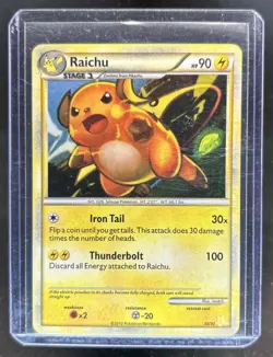 2010 Pokemon HeartGold & SoulSilver Trainer Kit Raichu #30/30 - Image 1