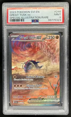 2023 Pokemon SV Great Tusk ex Special Illustration Rare #246/198 PSA 9 - Image 1