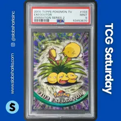 2000 TOPPS POKEMON TV ANIMATION EDITION SERIES 2 #103 EXEGGUTOR PSA 9 - Image 1