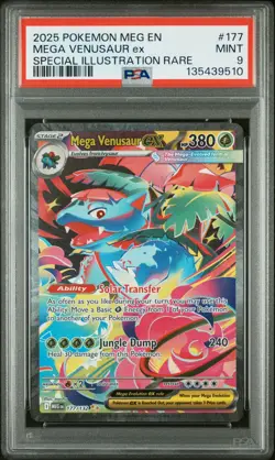 2025 POKEMON MEGA EVOLUTION SPECIAL ILLUSTRATION RARE MEGA VENUSAUR EX PSA 9 - Image 1