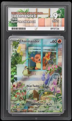 Charmander 044 Obsidian Flames Elite Black Star Promo ACE 9 Graded Pokemon Card - Image 1