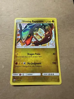 Pokemon Shining Rayquaza 56/73 Shining Legends Shiny Holo Rare Card English 2017 - Image 1