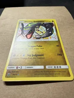 Pokemon Shining Rayquaza 56/73 Shining Legends Shiny Holo Rare Card English 2017 - Image 2