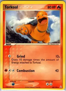 Torkoal 33/110 Non Holo Holon Phantoms - Pokemon Card - NM - Image 1