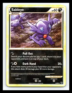 💥 SABLEYE 35/90 2010 Undaunted Set Pokemon Card TCG Nintendo Non Holo Uncommon - Image 1