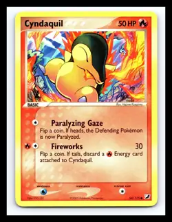 💥 CYNDAQUIL 54/115 Uncommon Ex Unseen Forces Pokemon Card Non Holo 2005 - Image 1