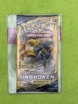 Pokemon TCG Unbroken Bonds 3 Card Pack 2019 Brand New Sealed Lucario Art - Image 1