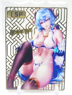 Goddess Story - Gold Metal Anime Waifu Card - Ganyu - NUMBERED 013/100 - Image 1