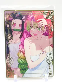 Goddess Story - Gold Metal Anime Waifu Card - Mitsuri Kanroji & Kamado Nezuko - Image 1