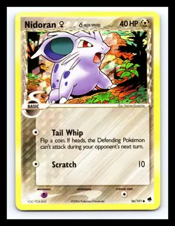 💥 NIDORAN Pokemon TCG 2006 (Dragon Frontiers ) Non Holo Vintage Card # 56/101 - Image 1