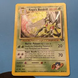 Pokemon Card Gym Challenge Set Holo Koga's Beedrill 9/132 WOTC - Image 1