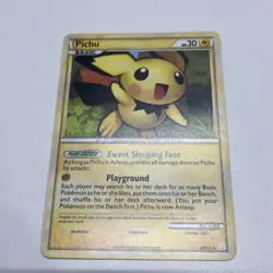 Pichu Pokemon TCG Card - Heartgold & Soulsilver 28/123 Regular Rare - NM - Image 2