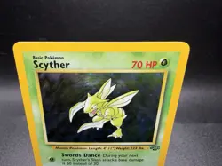 Pokemon Scyther TCG Jungle Holo Card 10/64 Unlimited Rare, Vintage LP Condition - Image 2