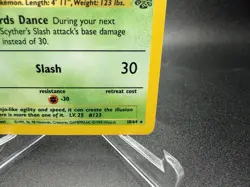 Pokemon Scyther TCG Jungle Holo Card 10/64 Unlimited Rare, Vintage LP Condition - Image 5